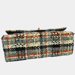 Pre Owned Chanel Multicolor Tweed 2.55 Medium Classic Double Flap Shoulder Bag