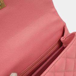 Pre Owned Chanel Pink Calfskin Coco Handle XS 2way Handbag