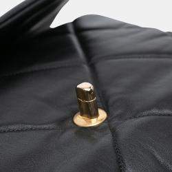 Pre Owned Chanel Black Maxi Lambskin 19 Flap