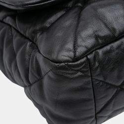 Pre Owned Chanel Black Maxi Lambskin 19 Flap