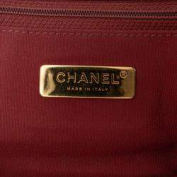 Pre Owned Chanel Black Maxi Lambskin 19 Flap