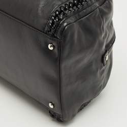 Pre Owned Chanel Black Leather Large Luxe Ligne Bowler Bag