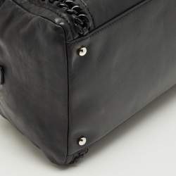 Pre Owned Chanel Black Leather Large Luxe Ligne Bowler Bag