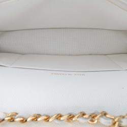 Pre Owned Chanel White Quilted Caviar Coco Casino Phone Holder on Chain