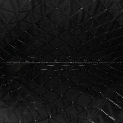 Pre Owned Chanel Black Large Quilted Patent O Case Clutch