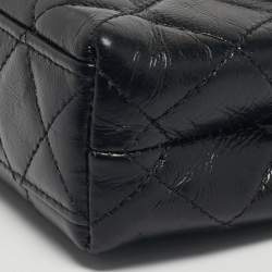 Pre Owned Chanel Black Quilted Leather Mini Nano Kelly Crossbody Bag