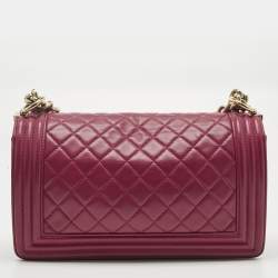 مملوكة مسبقًا Chanel Pink Quilted Leather Medium Boy Flap Bag