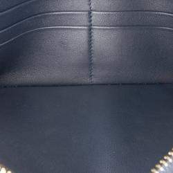 Pre Owned Chanel Navy Blue Quilted Velvet 31 Clutch
