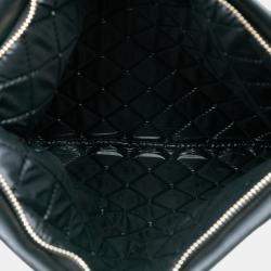 Pre Owned Chanel Black Quilted Lambskin Boy Foldover Clutch