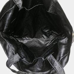 Pre Owned Chanel Black Nylon Grosgrain Lifestyle Foldable Tote