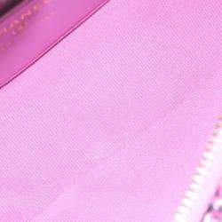 Pre Owned Chanel Pink CC Tweed Houndstooth Clutch On Chain