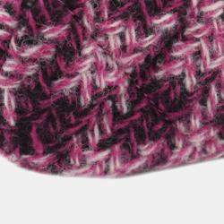 Pre Owned Chanel Pink CC Tweed Houndstooth Clutch On Chain