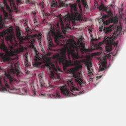 Pre Owned Chanel Pink CC Tweed Houndstooth Clutch On Chain