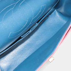 Pre Owned Chanel Red Reissue 2.55 Chevron Lambskin Double Flap 225