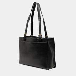 Pre Owned Chanel Black CC Caviar Turn Lock Tote