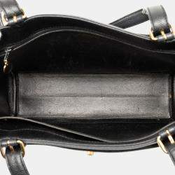 Pre Owned Chanel Black CC Caviar Turn Lock Tote