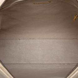 Pre Owned Chanel White CC Quilted Caviar Crossbody