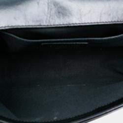 Pre Owned Chanel Black Old Medium Shearling Boy Flap