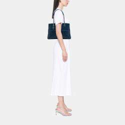 Pre Owned Chanel Blue CC Quilted Lambskin Urban Delight Tote