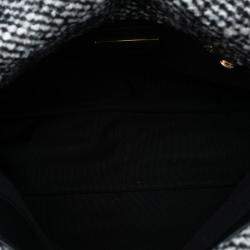 Pre Owned Chanel Grey Large Tweed 19 Flap