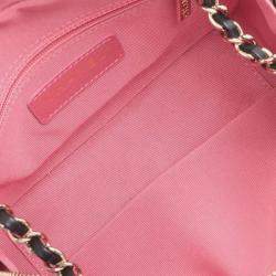 Pre Owned Chanel Black Lambskin Giant Crystal CC Camera Bag