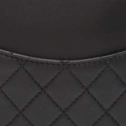 Pre Owned Chanel Black Lambskin Giant Crystal CC Camera Bag