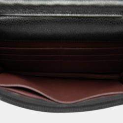 Pre Owned Chanel Black CC Quilted Caviar Wallet on Chain
