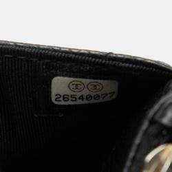 Pre Owned Chanel Black CC Quilted Caviar Wallet on Chain