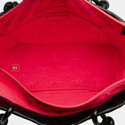 Pre Owned Chanel Black Large Quilted Calfskin Cambon Ligne Tote