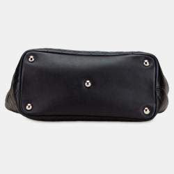 Pre Owned Chanel Black Large Quilted Calfskin Cambon Ligne Tote