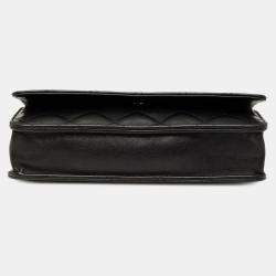 Pre Owned Chanel Black CC Quilted Lambskin Wallet On Chain