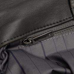 Pre Owned Chanel Grey Lambskin Studded CC Accordion Flap