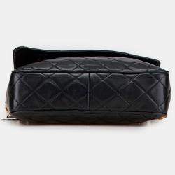 Pre Owned Chanel Black CC Quilted Lambskin Tassel Camera Bag