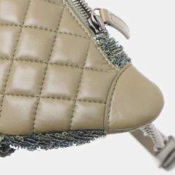 Pre Owned Chanel Brown Sequin and Quilted Lambskin Coco Cuba Waist Bag