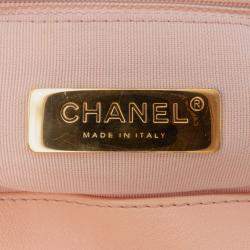Pre Owned Chanel Pink Medium Lambskin 19 Flap
