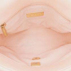 Pre Owned Chanel Pink Medium Lambskin 19 Flap