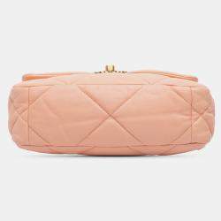 Pre Owned Chanel Pink Medium Lambskin 19 Flap