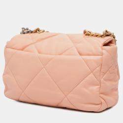 Pre Owned Chanel Pink Medium Lambskin 19 Flap