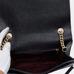 Pre Owned Chanel Black Large Quilted Sheepskin Front Chain Flap