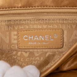 Pre Owned Chanel Brown Quilted Aged Calfskin Vintage Ligne Messenger Flap