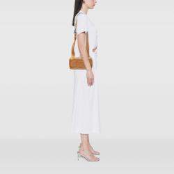 Pre Owned Chanel Brown Quilted Aged Calfskin Vintage Ligne Messenger Flap
