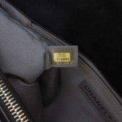 Pre Owned Chanel Black Small Patent Lipstick Tote