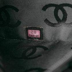 Pre Owned Chanel Black CC Lambskin Wild Stitch Handbag
