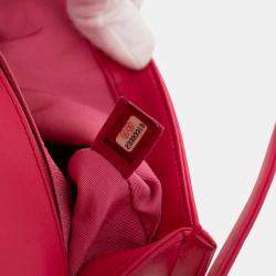 Pre Owned Chanel Pink Mini Tweed and Lambskin Boy Flap