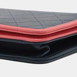 Pre Owned Chanel Blue Quilted Lambskin Color Pop Wallet on Chain