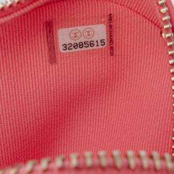 Pre Owned Chanel Pink Mini Lambskin CC in Love Heart Crossbody