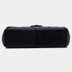 Pre Owned Chanel Black Jumbo Classic Caviar Single Flap
