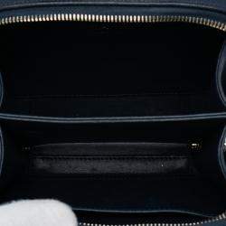 Pre Owned Chanel Navy Blue Small Caviar CC Filigree Vanity Case