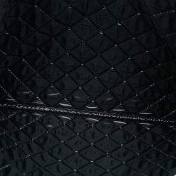 Pre Owned Chanel Black Gold Medium Bicolor Caviar and Iridescent Calfskin O Case Clutch