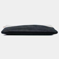 Pre Owned Chanel Black Gold Medium Bicolor Caviar and Iridescent Calfskin O Case Clutch